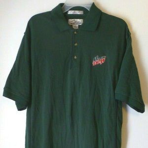 Mountain Dew Polo Shirt,Green,Size M,Tri-Mountain